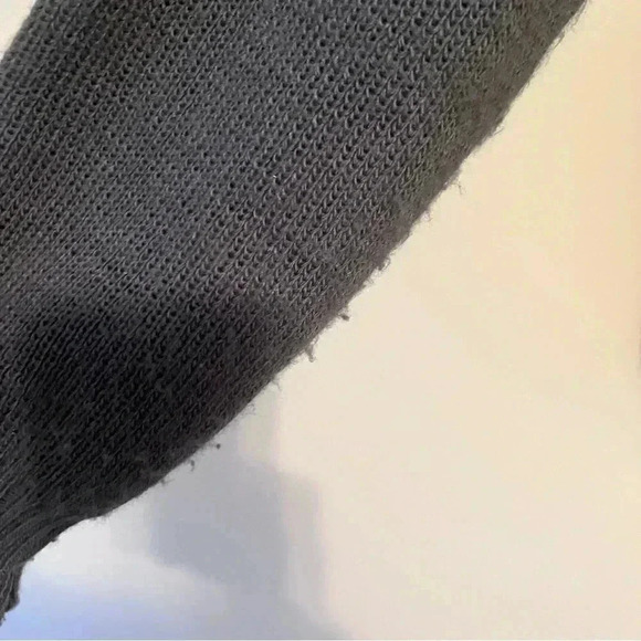 VTG Tan Suede Leather and Knit Gray Jacket Large 70s Bomber Split Skin-READ - Picture 4 of 9